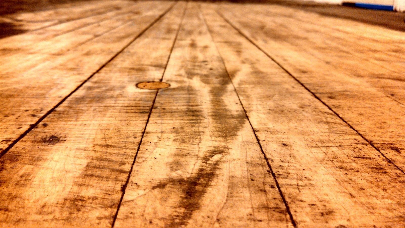 The original wood floors of the 1905 building